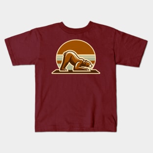 Downward Bear Kids T-Shirt